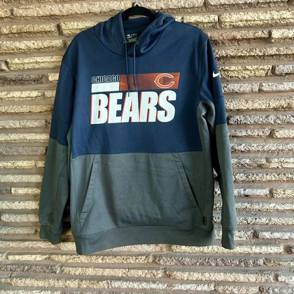 Nike NFL Chicago Bears Sideline Impact Lockup Performance Hoodie Size Large - Picture 8 of 8